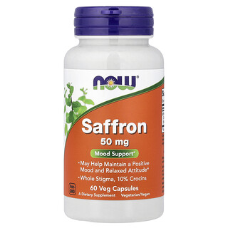 NOW Foods, Saffron, 50 mg, 60 Veg Capsules