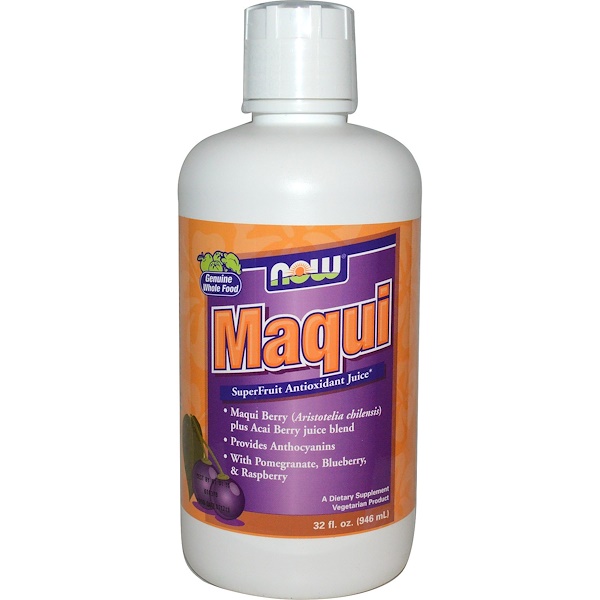Now Foods, Maqui, SuperFruit Antioxidant Juice, 32 fl oz (946 ml) iHerb