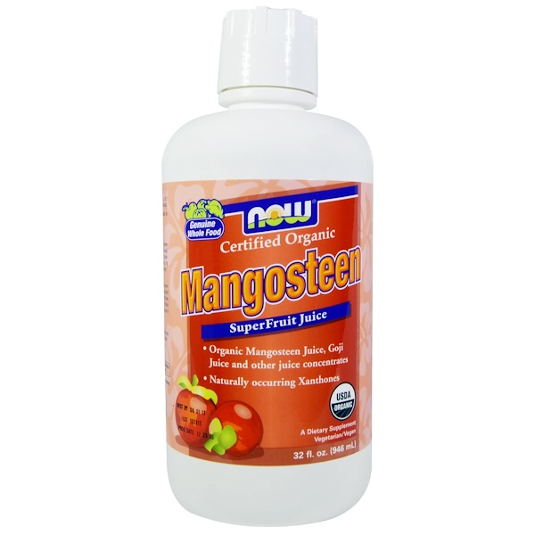 Now Foods, Organic, Mangosteen, SuperFruit Juice, 32 fl oz (946 ml) iHerb
