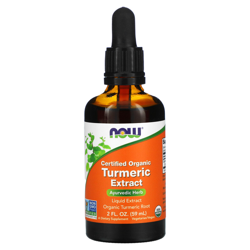 Now Foods, Certified Organic Turmeric Extract, 2 fl oz (59 ml) iHerb
