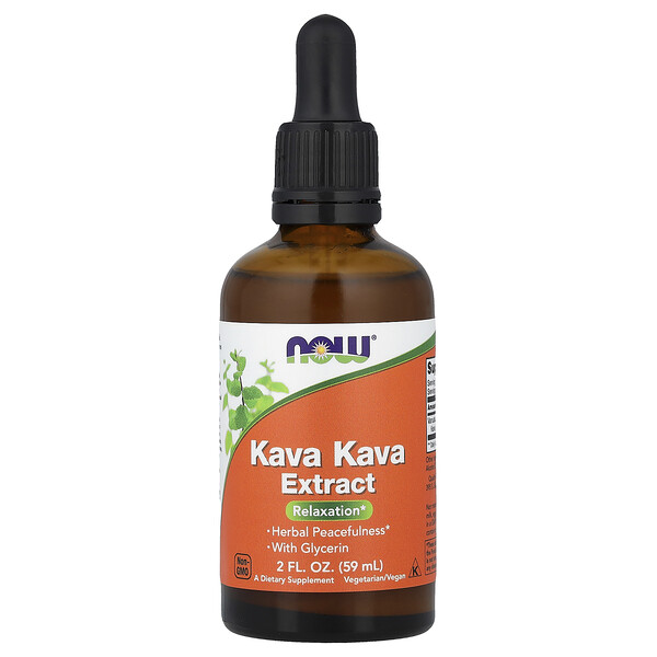 NOW Foods Kava Kava Extract With Glycerin, 2 fl oz (59 ml)