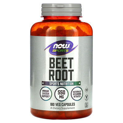 

NOW Foods Sports Beet Root 550 mg 180 Veg Capsules