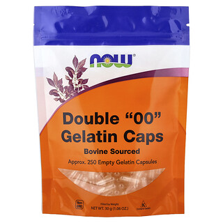 NOW Foods, 双 “00” 明胶胶囊，约 250 粒空明胶胶囊，1.06 盎司（30 克）