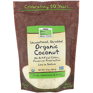 Отзывы о Now Foods, Real Food, Organic Coconut, Unsweetened, Shredded, 10 oz (284 g)