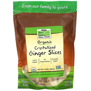 Now Foods, Real Food, Organic Crystallized Ginger Slices, 12 oz (340 g) отзывы