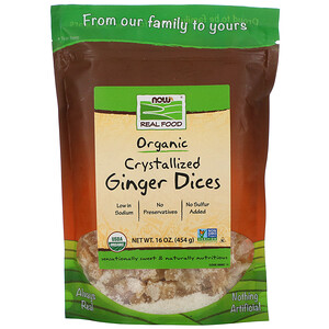 Отзывы о Now Foods, Real Food, Crystallized Ginger Dices, 16 oz (454 g)