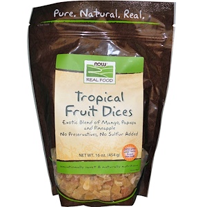 Отзывы о Now Foods, Real Food, Tropical Fruit Dices, 16 oz (454 g)