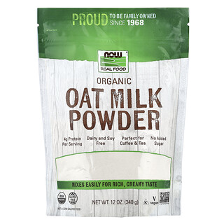 NOW Foods, Real Food, Leche de avena orgánica en polvo, 340 g (12 oz)