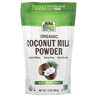 NOW Foods, Real Food, Organic Coconut Milk Powder, 12 oz (340 g)