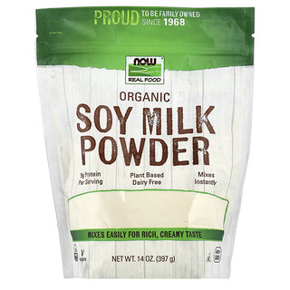 NOW Foods, Real Food, Leche de soya orgánica en polvo, 397 g (14 oz)