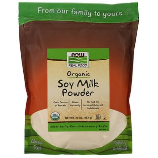 Now Foods, Настоящая еда, органическое сухое соевое молоко, 567 г (20 унций)