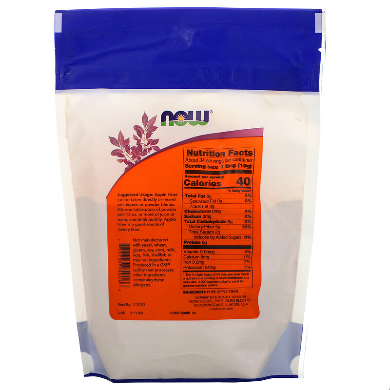 Now Foods, Pure Apple Fiber, 12 oz (340 g) iHerb