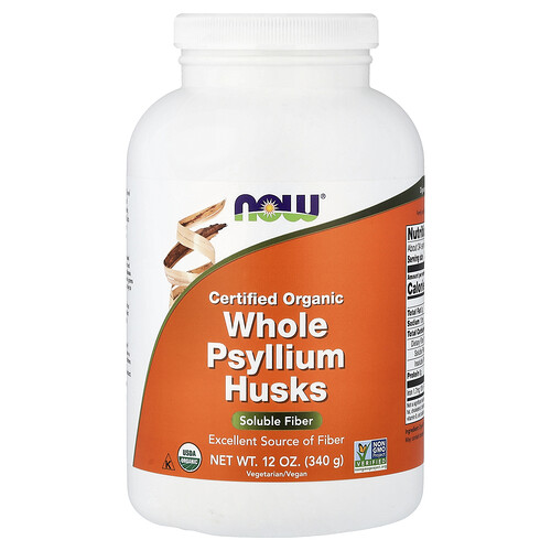 Now Foods Certified Organic Whole Psyllium Husks, 12 oz (340 g)