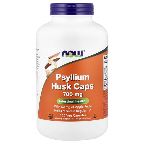 NOW Foods, Psyllium Husk Caps, 360 pflanzliche Kapseln (700 mg pro Kapsel)