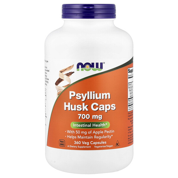 NOW Foods Psyllium Husk Caps, 360 Veg Capsules (700 mg per Capsule)