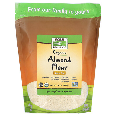 

NOW Foods Real Food Organic Almond Flour Superfine 16 oz (454 g)