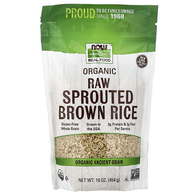 NOW Foods, Arroz integral de germinado orgánico, Crudo, 454 g (16 oz)