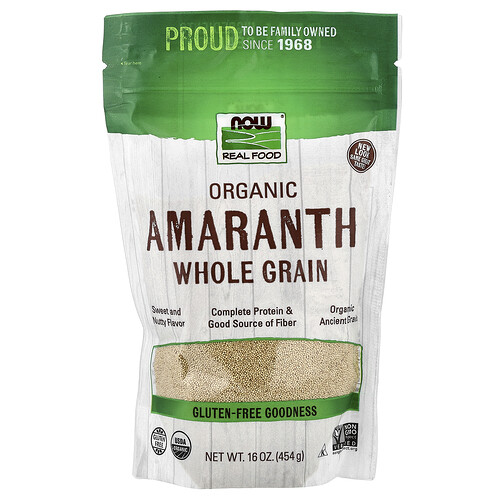 NOW Foods, Organic Amaranth, Whole Grain, 16 oz (454 g)