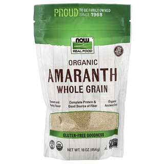 NOW Foods, Amaranto orgánico, grano entero, 16 oz (454 g)