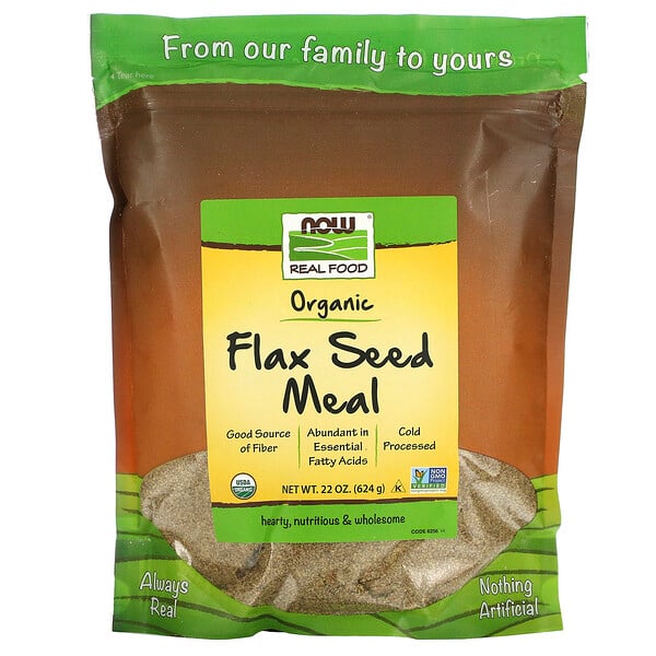 Real Food, Organic Flax Seed Meal, 1.4 lbs (624 g)