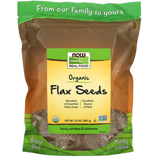 Now Foods, Real Food, Organic Flax Seeds, 32 oz (907 g)