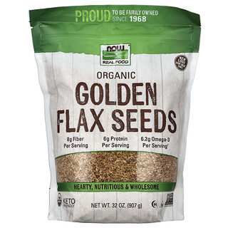 NOW Foods, Real Food, Organic Golden Flax Seeds, 32 oz (907 g)