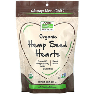 Now Foods, Real Food, Organic Hemp Seed Hearts, 8 oz (227 g)