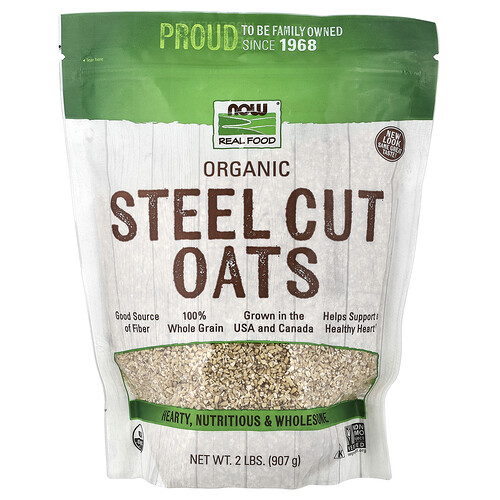Now Foods Real Food, Organic Steel Cut Oats, 2 lbs (907 g)
