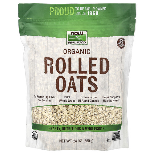 NOW Foods, Organic Rolled Oats, 24 oz (680 g)