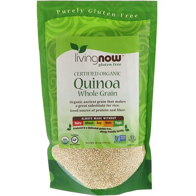 Now Foods Organic Quinoa, цельное зерно, 454 г (16 унций)