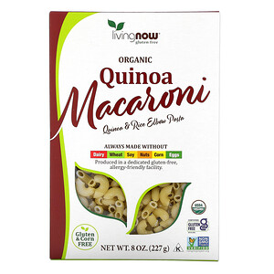 Now Foods, Organic Quinoa Macaroni, Gluten Free, 8 oz (227 g) отзывы покупателей