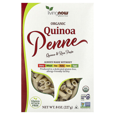 NOW Foods, Living Now®, Quinua penne orgánica, 227 g (8 oz)