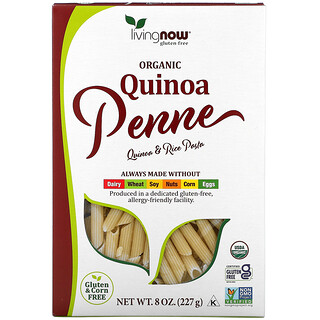 Now Foods, Living Now, Penne de quinua orgánica, 227 g (8 oz)