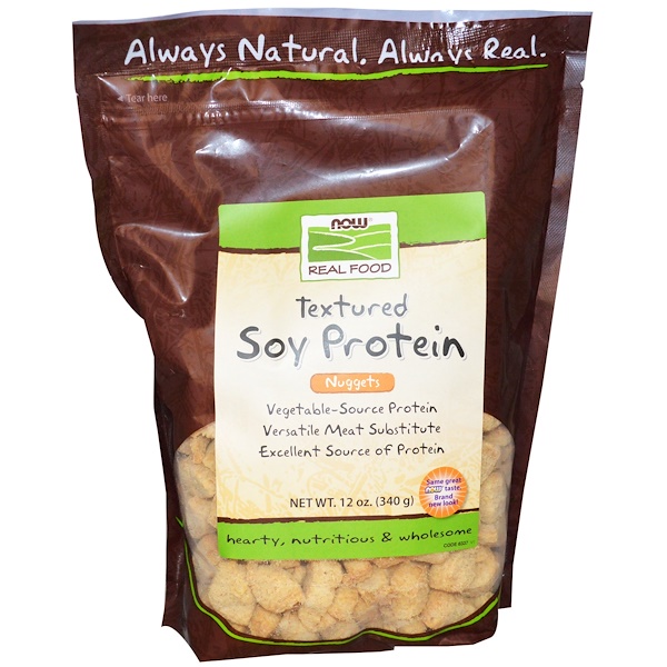 Now Foods, Textured Soy Protein, Nuggets, 12 oz (340 g) iHerb