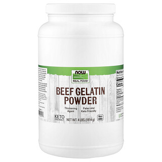 NOW Foods, Real Food, Beef Gelatin Powder, 4 lbs (1,814 g)