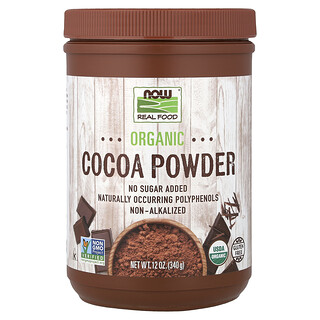 NOW Foods, Real Food, Cacao orgánico en polvo, 340 g (12 oz)