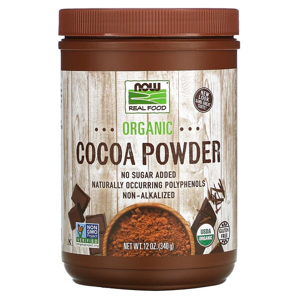 Real Food, Cocoa Lovers, органический какао-порошок, 340 г (12 унций)