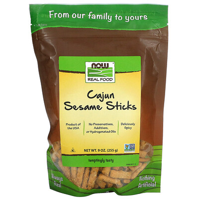

NOW Foods Real Food Cajun Sesame Sticks 9 oz (255 g)