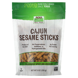 NOW Foods, Cajun Susam Çubukları, 9 oz (255 gr)