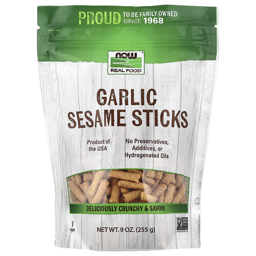 NOW Foods, Garlic Sesam Sticks, Knoblauch-Sesam-Sticks, 255 g (9 oz.)