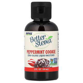 ناو فودز‏, Better Stevia® ، مُحلي سائل بدون سعرات حرارية ، بسكويت بالنعناع ، 2 أونصة سائلة (59 مل)