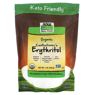 

NOW Foods Real Food Organic Confectioner's Erythritol 1 lbs (454 g)