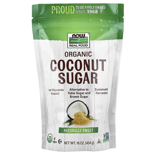 Now Foods Real Food, Organic Coconut Sugar, 16 oz (454 g)