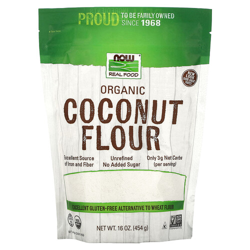 Now Foods Organic Coconut Flour, 16 oz (454 g)