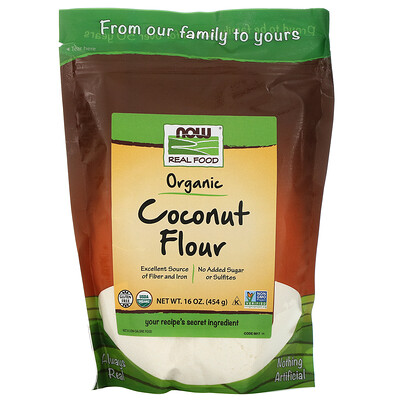 Now Foods Органическая кокосовая мука, 454 г (16 унц)