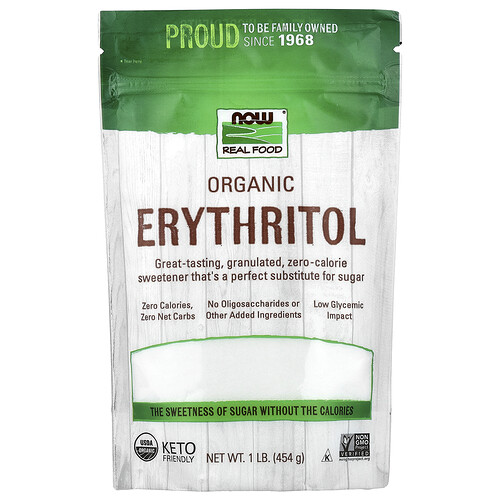 NOW Foods, Real Food, Bio-Erythrit, 454 g (1 lb.)