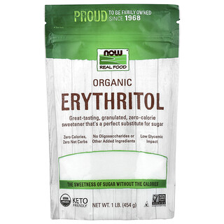 NOW Foods, Real Food, organický erytritol, 454 g