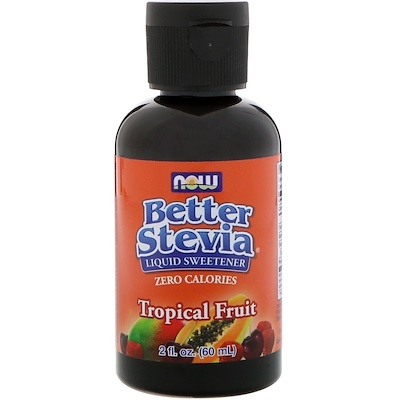 

Now Foods Стевия (Better Stevia), жидкий сахарозаменитель, тропический плод, 2 жидких унции (60 мл)