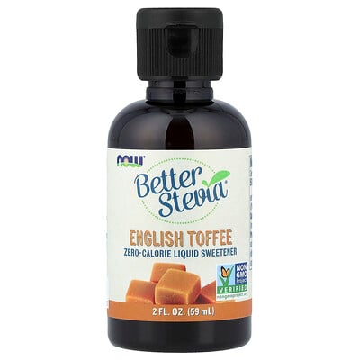 NOW Foods, Better Stevia®, Endulzante líquido sin calorías, Tofe inglés, 59 ml (2 oz. líq.)