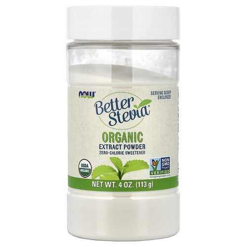 Now Foods Better Stevia®, Organic Extract Powder, 4 oz (113 g)